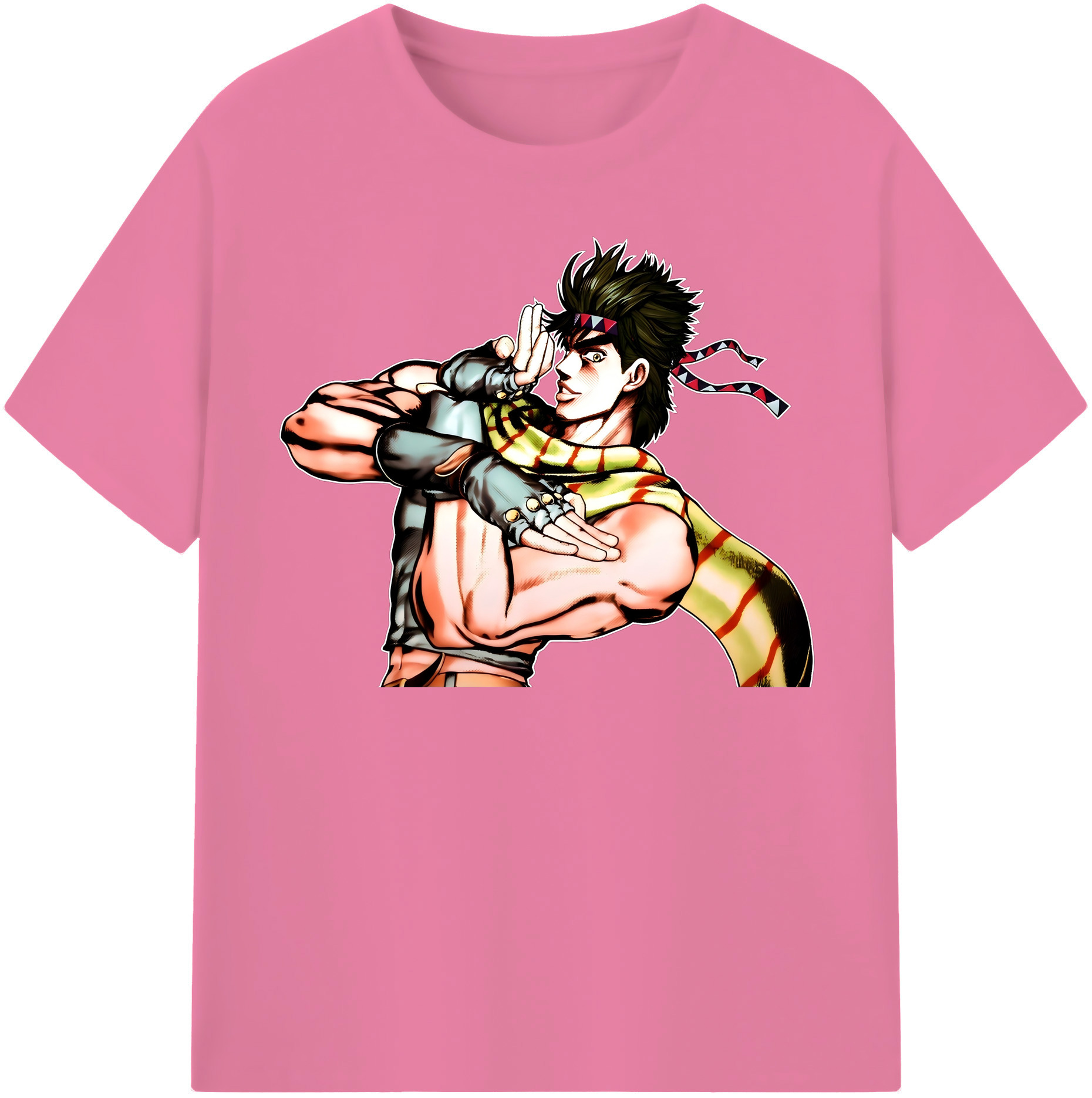 （画像用） ジョジョの奇妙な冒険 ジョセフ?ジョースター JoJo's Bizarre Adventure Joseph Joestar 綿100％半袖Tシャツ（フロントプリント）